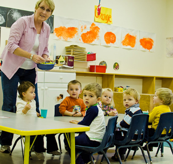 Toddler Child Care Program: Snack Time